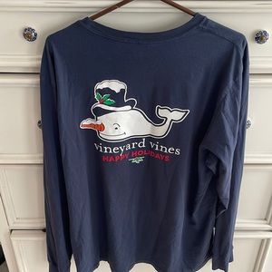 Mens Vineyard Vines holiday long sleeve tee xl